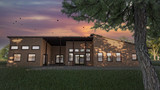 Secondary Image - Traditional House Plan - The Square Peg 23887 - Rear Exterior