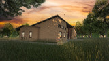 Traditional House Plan - The Square Peg 23887 - Right Exterior