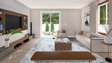 Traditional House Plan - Baeza 4 Plex 40225 - Living Room