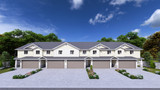 Traditional House Plan - Auburn 5 Plex 90098 - Front Exterior