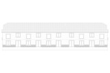 Traditional House Plan - Auburn 5 Plex 90098 - Rear Exterior