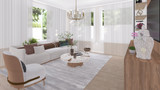 Traditional House Plan - Auburn 5 Plex 90098 - Living Room