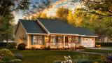 Secondary Image - Ranch House Plan - Cole 2 36482 - Left Exterior