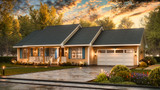Ranch House Plan - Cole 2 36482 - Right Exterior