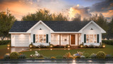 Ranch House Plan - Conner 2 76480 - Front Exterior