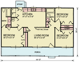 Ranch House Plan - Eve 4 37341 - 1st Floor Plan