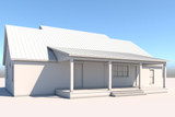 Secondary Image - Farmhouse House Plan - Ravenwood 56283 - Rear Exterior