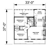 Contemporary House Plan - 52201 - 1st Floor Plan