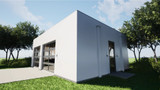 Contemporary House Plan - LeConte Garage 2+ 98529 - Right Exterior