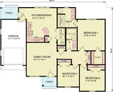 Farmhouse House Plan - Clinton 2 91168 - 1st Floor Plan