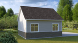 Farmhouse House Plan - McGregor Garage 55811 - Left Exterior
