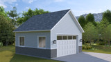 Farmhouse House Plan - McGregor Garage 55811 - Left Exterior