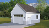 Farmhouse House Plan - McGregor Garage 55811 - Right Exterior