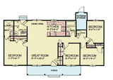 Ranch House Plan - Ezra 2 81461 - 1st Floor Plan