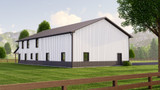 Farmhouse House Plan - 45419 - Left Exterior