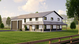 Farmhouse House Plan - 45419 - Right Exterior