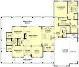 Farmhouse House Plan - Sandy Springs 52526 - 1st Floor Plan