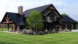 Farmhouse House Plan - 97015 - Left Exterior