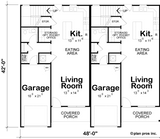 Farmhouse House Plan - Flacco Modern Split 29637 - 1st Floor Plan