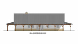 Farmhouse House Plan - Maple 1 81586 - Rear Exterior