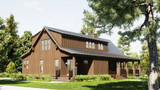 Mountain Rustic House Plan - River Falls 24176 - Right Exterior
