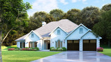 Classic House Plan - Country Club Drive 15038 - Right Exterior