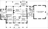 Southern House Plan - Pleasant Valley 58023 - 1st Floor Plan