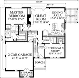 Cottage House Plan - Victoria's House 34354 - 1st Floor Plan