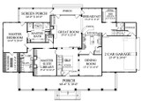 Southern House Plan - Clover Lane 27191 - 1st Floor Plan