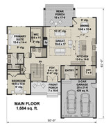 Farmhouse House Plan - Chloe Creek 92916 - 1st Floor Plan