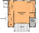 Modern House Plan - Aqua Haven Pool House 79447 - 1st Floor Plan
