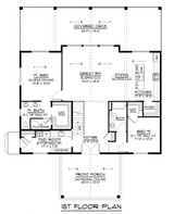 Modern House Plan - 70262 - 1st Floor Plan