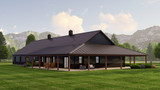 Ranch House Plan - 86302 - Left Exterior