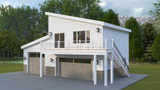 Contemporary House Plan - Keeler Garage 52919 - Front Exterior