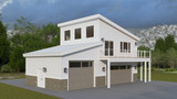 Contemporary House Plan - Keeler Garage 52919 - Front Exterior