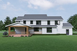 Farmhouse House Plan - 12936 - Rear Exterior