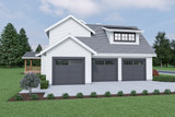 Farmhouse House Plan - 12936 - Left Exterior