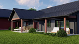 Farmhouse House Plan - 91533 - Rear Exterior
