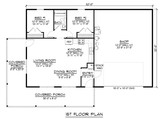 Country House Plan - 54641 - 1st Floor Plan