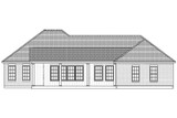 Ranch House Plan - Sweet Magnolia 43196 - Rear Exterior