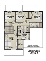 Secondary Image - Bungalow House Plan - Red Cedar 76627 - 2nd Floor Plan