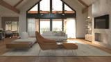 Lodge Style House Plan - 15008 - Great Room