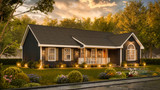 Secondary Image - Ranch House Plan - Adam 2 95975 - Left Exterior
