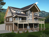 Mountain Rustic House Plan - 70876 - Rear Exterior