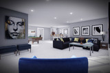 Secondary Image - Contemporary House Plan - 61348 - Family Room
