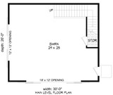 Country House Plan - Highland Barn 50791 - 1st Floor Plan