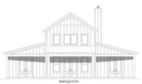 Farmhouse House Plan - Lakefront Barndominium 2 52086 - Rear Exterior