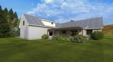 Farmhouse House Plan - The Sunnyside 39489 - Rear Exterior