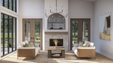 Secondary Image - Farmhouse House Plan - Bradbury 82457 - Great Room