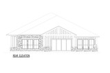 Secondary Image - Craftsman House Plan - 70224 - Rear Exterior